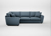 Snooze Left Hand Facing Corner Sofa Smart Cotton Linen Celestial