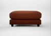 Snooze Footstool Smart Cotton Linen Rust
