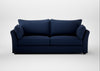 Tailor 4 Seater Sofa Smart Cotton Linen Indigo / Black