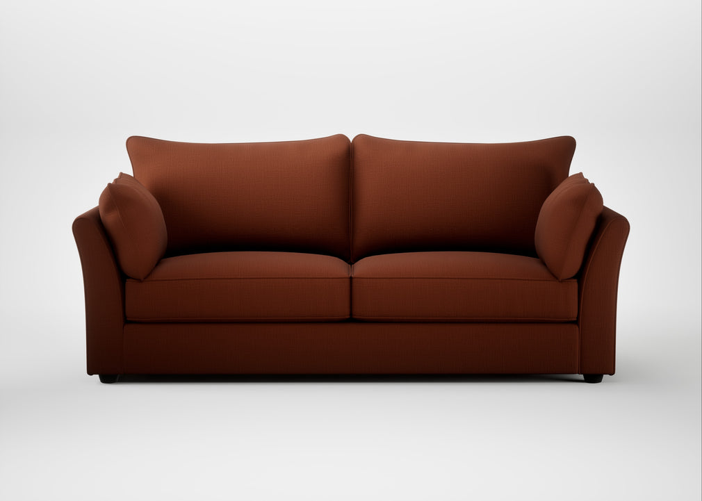Tailor 4 Seater Sofa Smart Cotton Linen Rust / Black