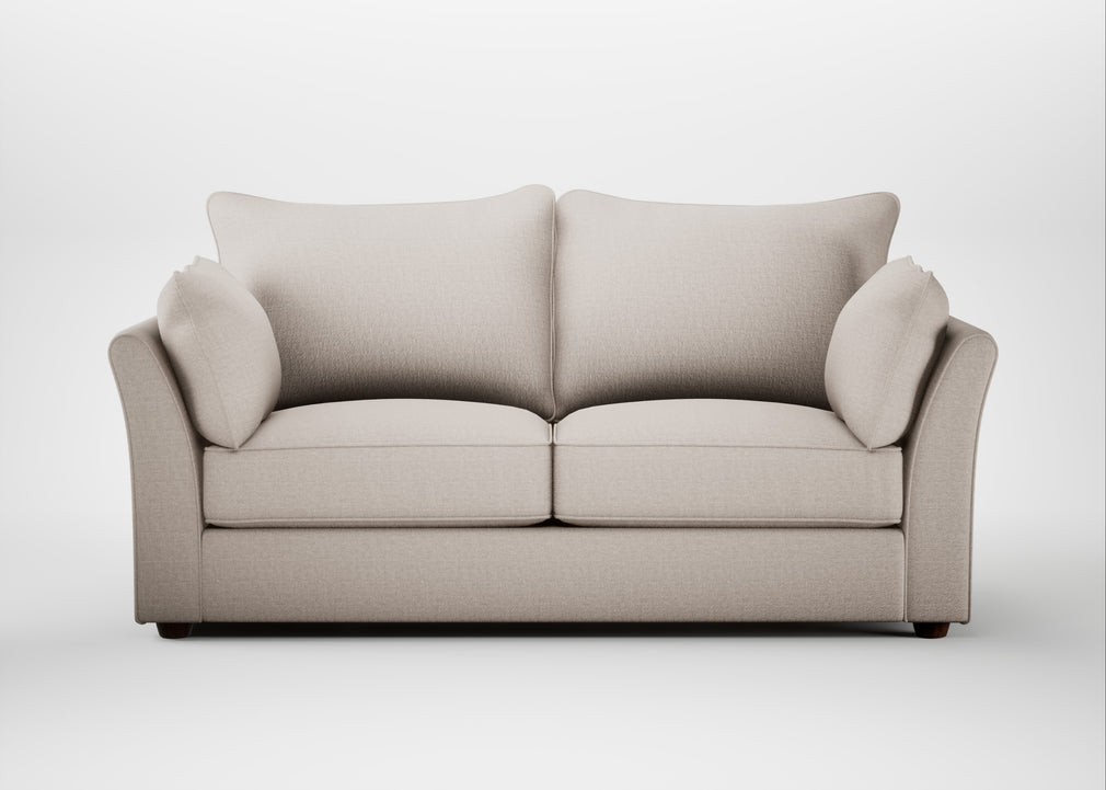 Tailor 3 Seater Sofa Capelo Linen-Cotton Sesame / Walnut Stained