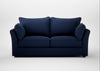 Tailor 3 Seater Sofa Smart Cotton Linen Indigo / Walnut Stained
