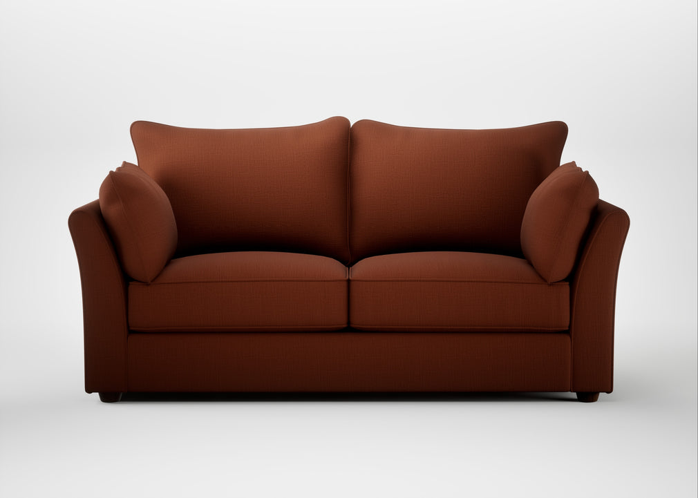 Tailor 3 Seater Sofa Smart Cotton Linen Rust / Walnut Stained