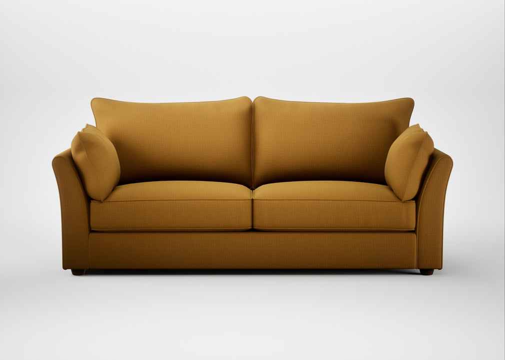 Tailor 3 Seater Sofa Smart Cotton Linen Sahara / Walnut Stained