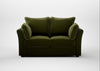 Tailor 2 Seater Sofa Cotton Velvet Evergreen / Black