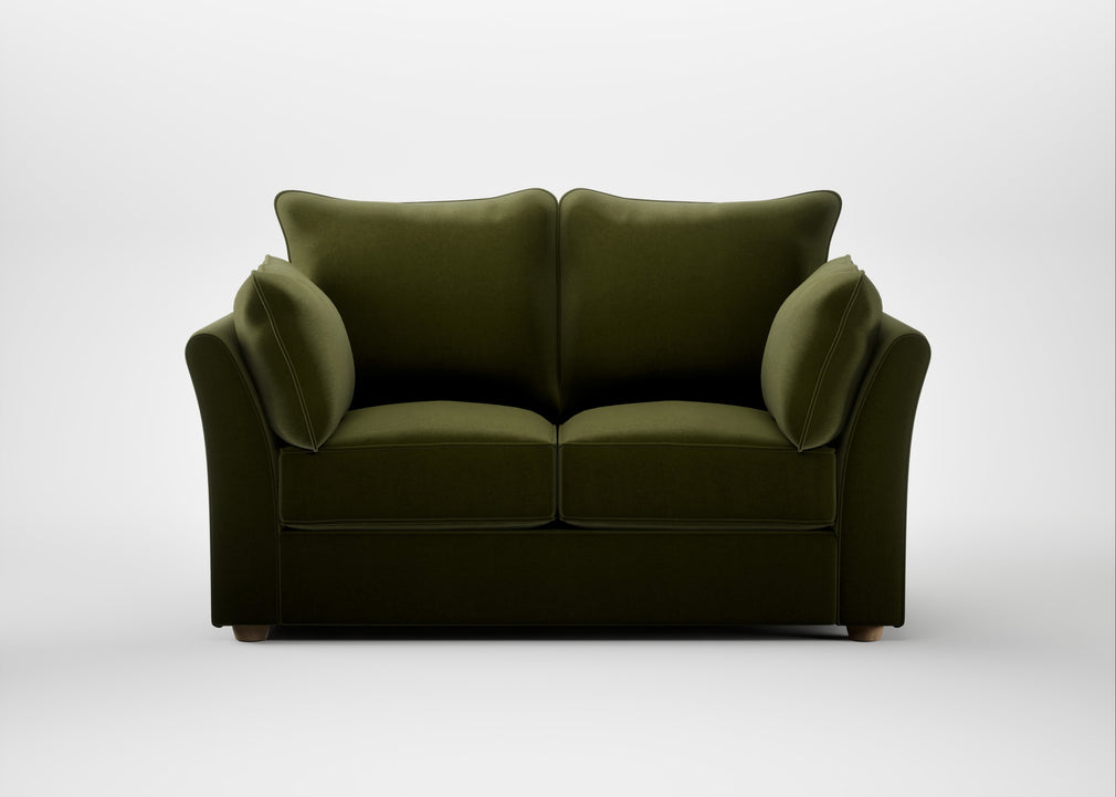Tailor 2 Seater Sofa Cotton Velvet Evergreen / Natural