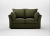 Tailor 2 Seater Sofa Smart Cotton Linen Myrtle / Black