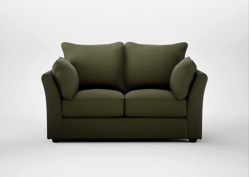 Tailor 2 Seater Sofa Smart Cotton Linen Myrtle / Black