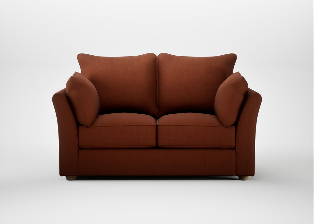 Tailor 2 Seater Sofa Smart Cotton Linen Rust / Natural