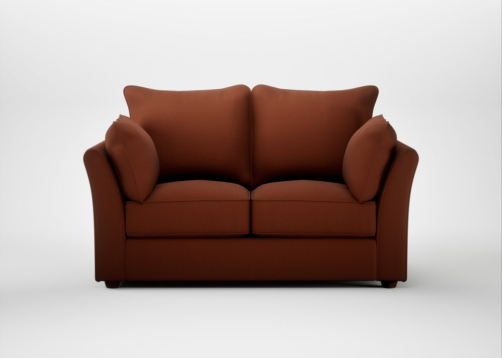 Tailor 2 Seater Sofa Smart Cotton Linen Rust / Walnut Stained