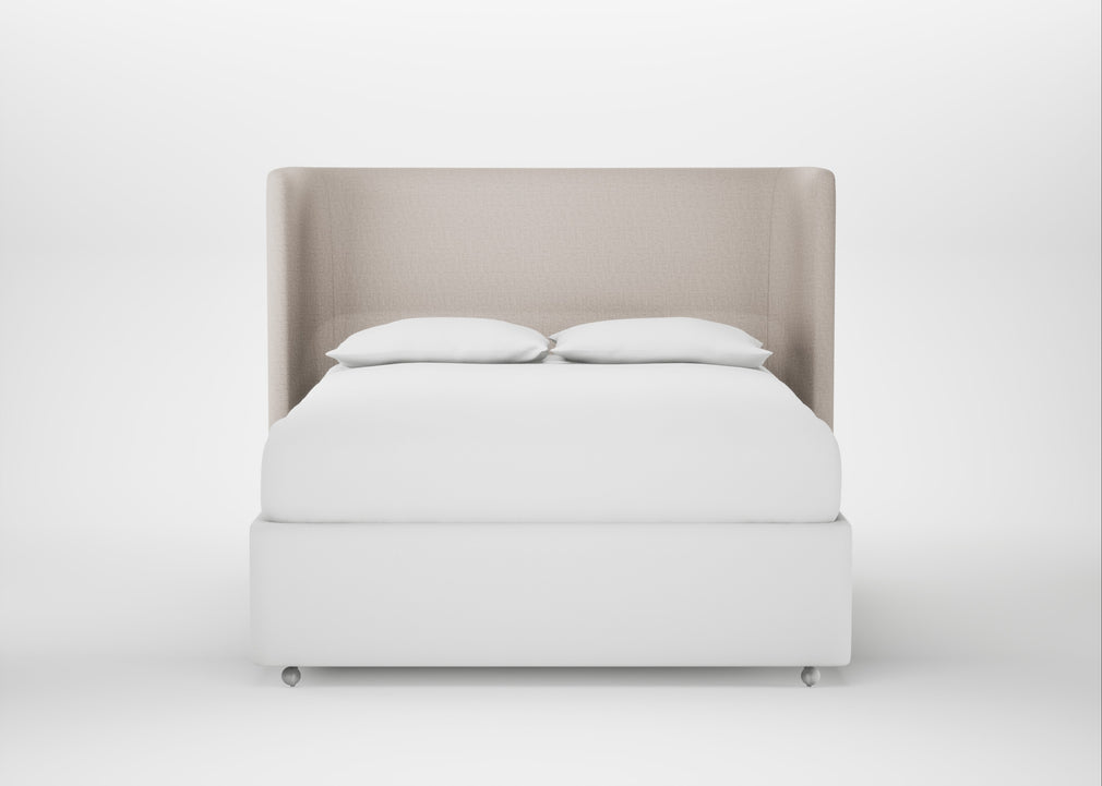 Monroe Headboard King / Capelo Linen-Cotton Sesame