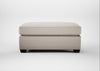 Torino Footstool Capelo Linen-Cotton Sesame / Walnut Stained