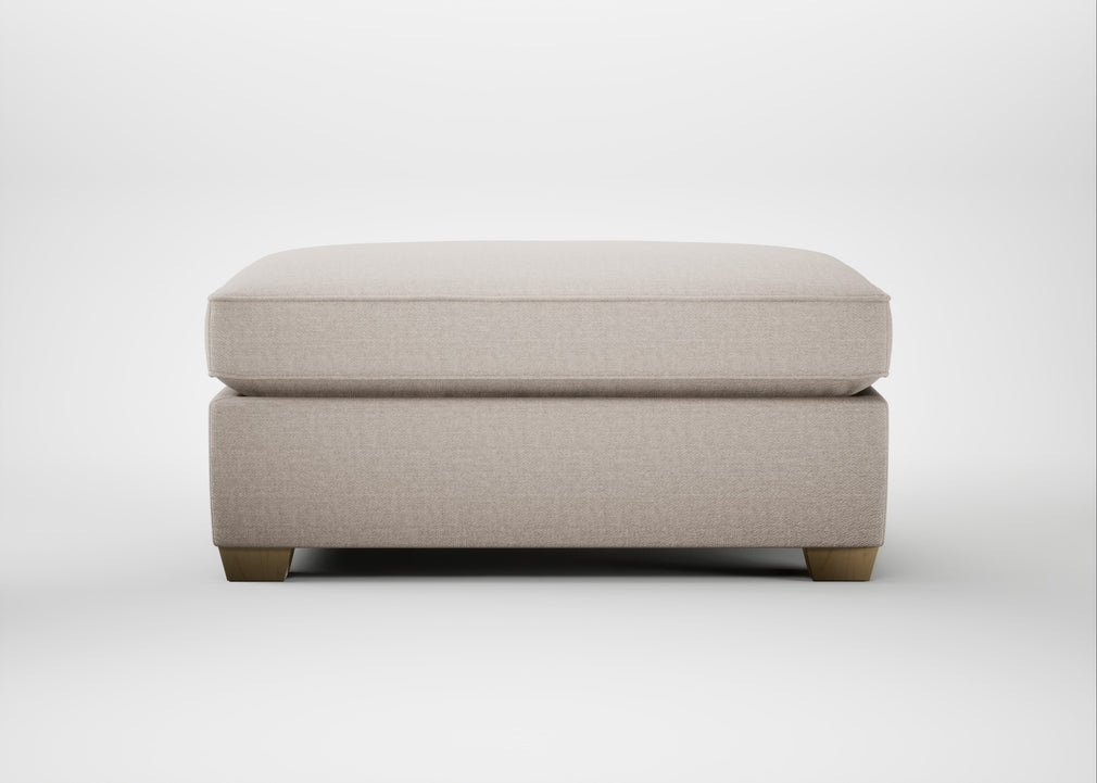 Torino Footstool Capelo Linen-Cotton Sesame / Natural