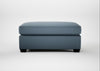 Torino Footstool Smart Cotton Linen Celestial / Black