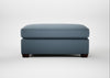 Torino Footstool Smart Cotton Linen Celestial / Walnut Stained