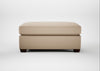 Torino Footstool Smart Cotton Linen Rice / Walnut Stained