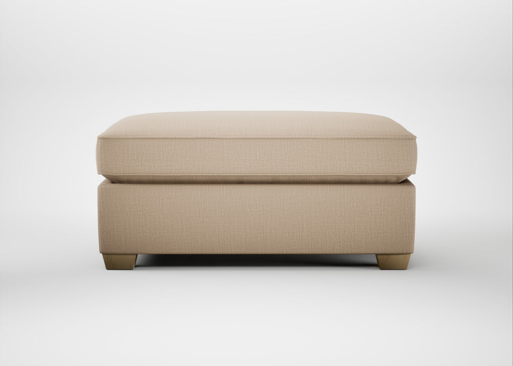 Torino Footstool Smart Cotton Linen Rice / Natural