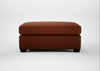 Torino Footstool Smart Cotton Linen Rust / Black