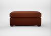 Torino Footstool Smart Cotton Linen Rust / Walnut Stained