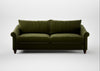 Devon 4 Seater Sofa Cotton Velvet Evergreen / Walnut Stained