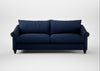 Devon 4 Seater Sofa Smart Cotton Linen Indigo / Walnut Stained