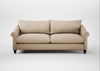 Devon 4 Seater Sofa Smart Cotton Linen Rice / Black