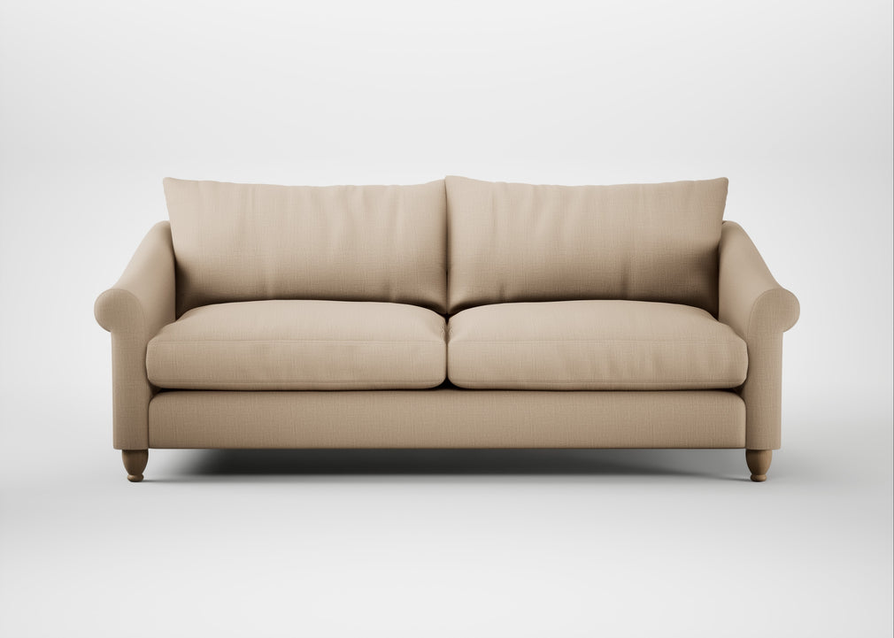 Devon 4 Seater Sofa Smart Cotton Linen Rice / Natural