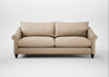 Devon 4 Seater Sofa Smart Cotton Linen Rice / Walnut Stained