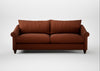 Devon 4 Seater Sofa Smart Cotton Linen Rust / Walnut Stained