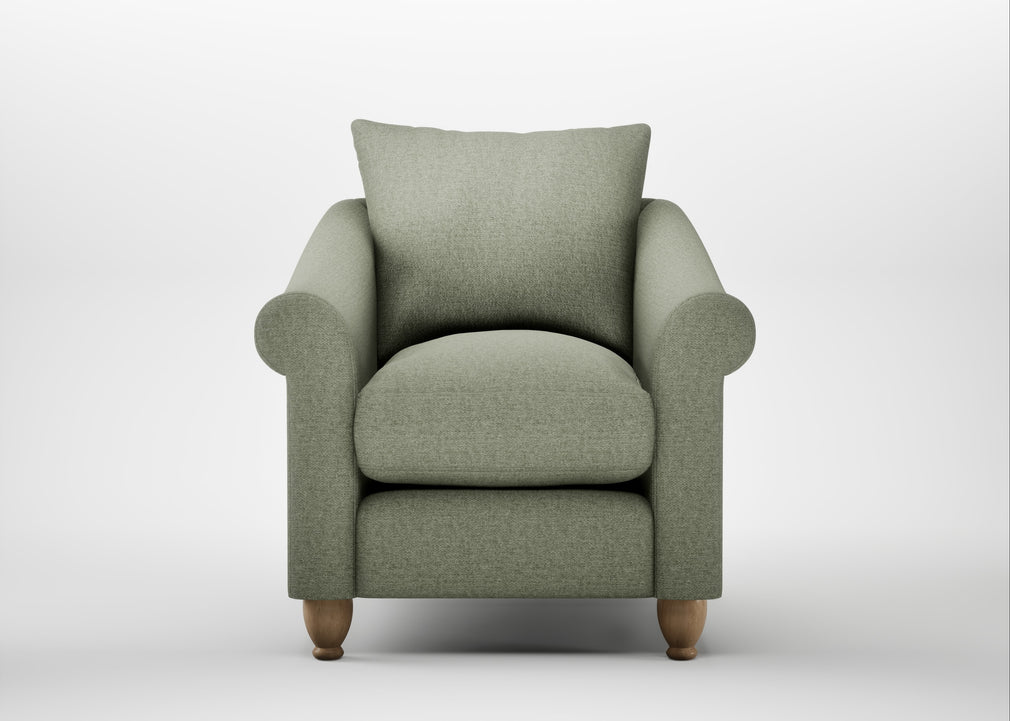 Devon Armchair Capelo Linen-Cotton Sage / Natural
