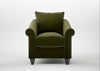 Devon Armchair Cotton Velvet Evergreen / Natural