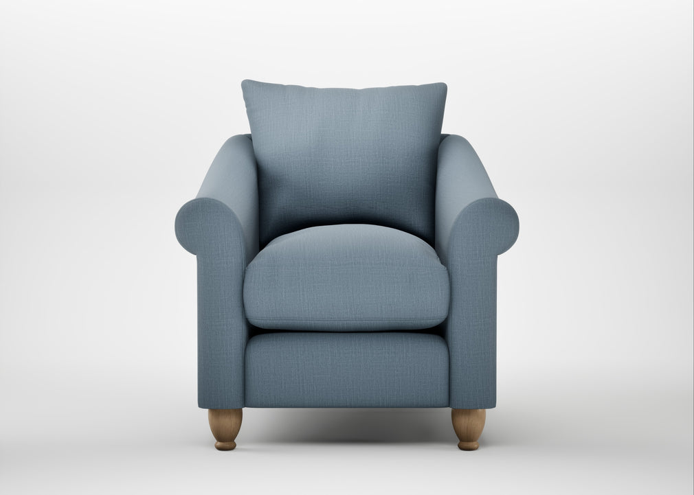 Devon Armchair Smart Cotton Linen Celestial / Natural
