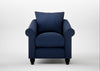 Devon Armchair Smart Cotton Linen Indigo / Black