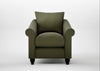 Devon Armchair Smart Cotton Linen Myrtle / Black