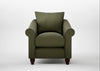 Devon Armchair Smart Cotton Linen Myrtle / Walnut Stained