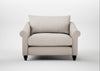 Devon Loveseat Capelo Linen-Cotton Sesame / Black