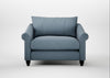 Devon Loveseat Smart Cotton Linen Celestial / Black
