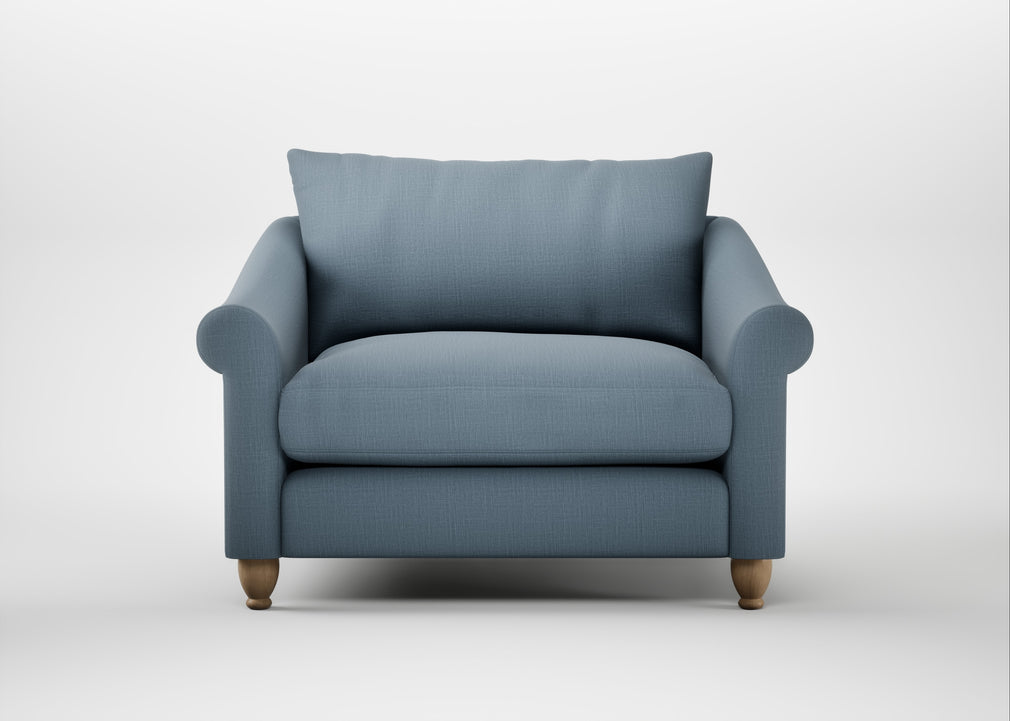 Devon Loveseat Smart Cotton Linen Celestial / Natural