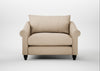 Devon Loveseat Smart Cotton Linen Rice / Black