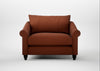 Devon Loveseat Smart Cotton Linen Rust / Black