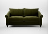 Devon 3 Seater Sofa Cotton Velvet Evergreen / Black