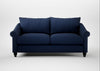 Devon 3 Seater Sofa Smart Cotton Linen Indigo / Black