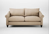 Devon 3 Seater Sofa Smart Cotton Linen Rice / Black