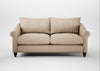 Devon 3 Seater Sofa Smart Cotton Linen Rice / Walnut Stained
