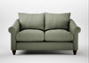Devon 2 Seater Sofa Capelo Linen-Cotton Sage / Walnut Stained