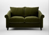Devon 2 Seater Sofa Cotton Velvet Evergreen / Natural