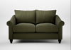 Devon 2 Seater Sofa Smart Cotton Linen Myrtle / Black