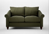 Devon 2 Seater Sofa Smart Cotton Linen Myrtle / Walnut Stained