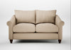Devon 2 Seater Sofa Smart Cotton Linen Rice / Walnut Stained