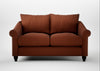 Devon 2 Seater Sofa Smart Cotton Linen Rust / Black